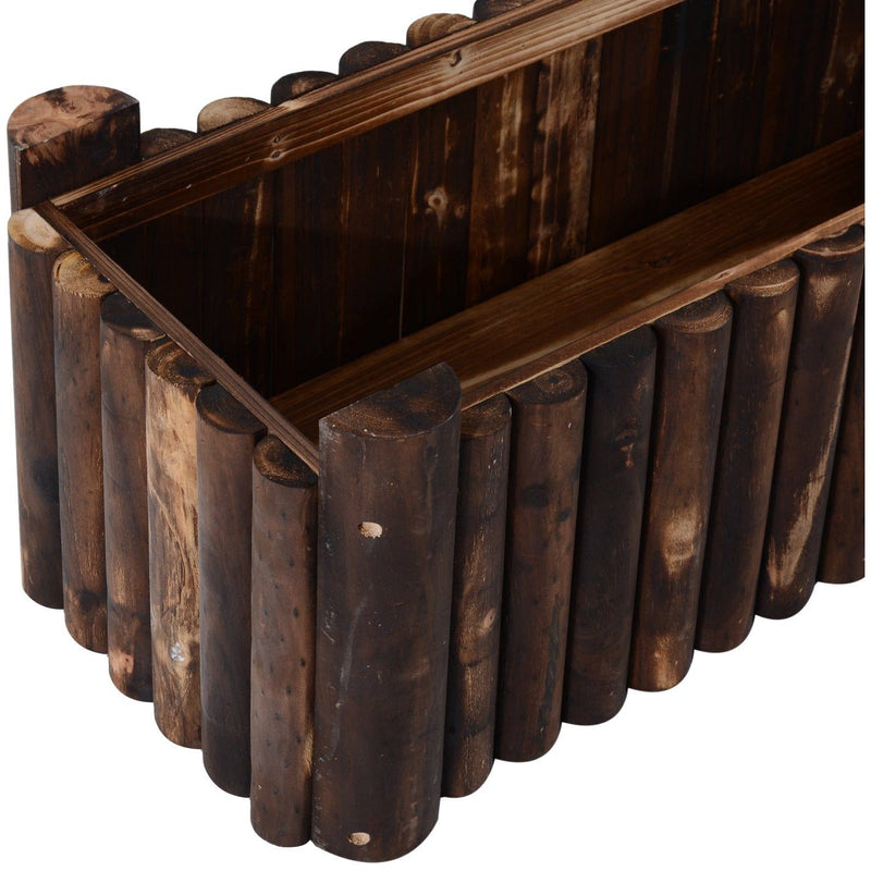 Raised Wooden Flower Beds, 78x35x30 cm