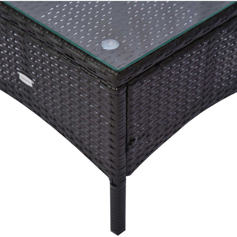 2 Seater Rattan Sofa Set with Table