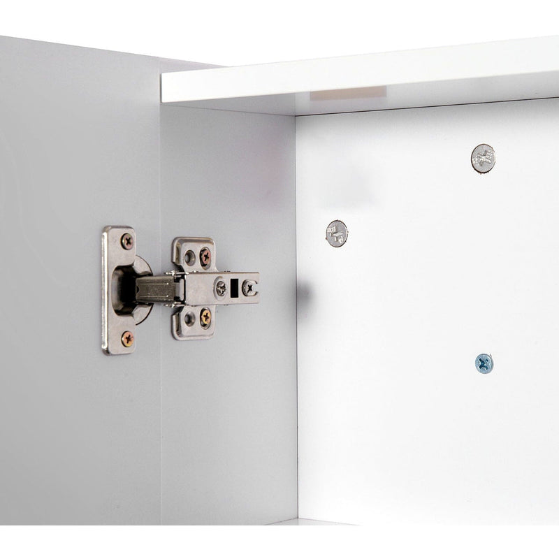 Bathroom Mirror Cabinet, 2 Doors, 70 x 15 x 60 cm, White