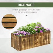 Large Wooden Garden Raised Bed Pot Outsunny