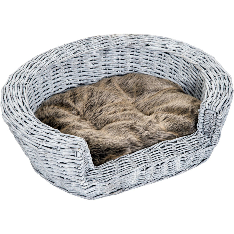 Willow Rattan-Grey Pet Sofa Bed (57Lx46Wx17.5H cm)