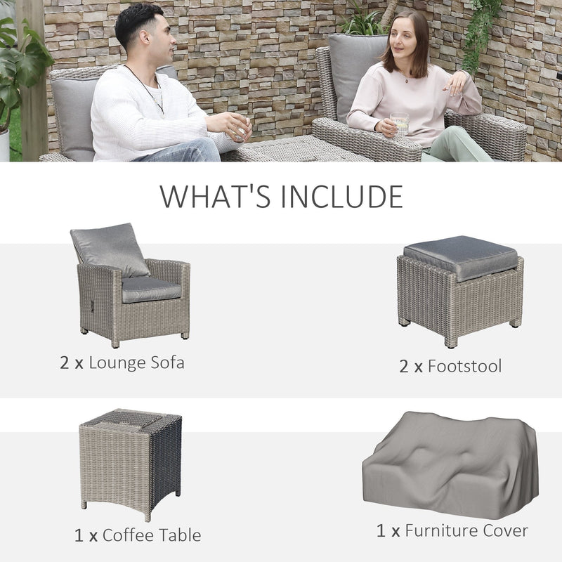 Reclining Rattan Garden Chairs With Drinks Cooler Table