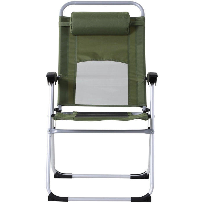 Folding Metal Garden Chair, 3 Reclining Position