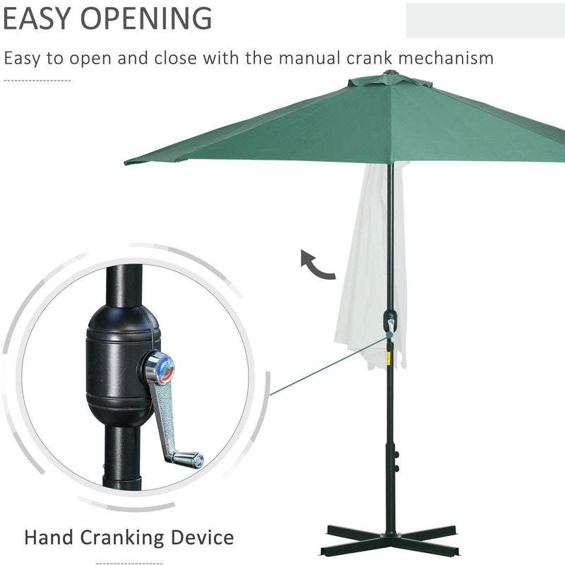 3m Half Parasol Umbrella - No Base