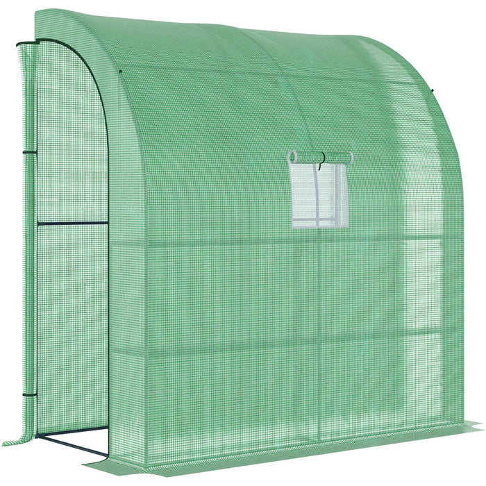 Plastic Lean To Greenhouse - 200x100x215 cm