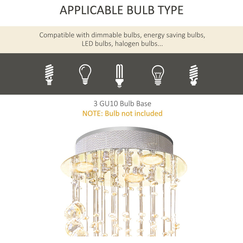 Modern Crystal Chandelier, Chrome, D30x120cm