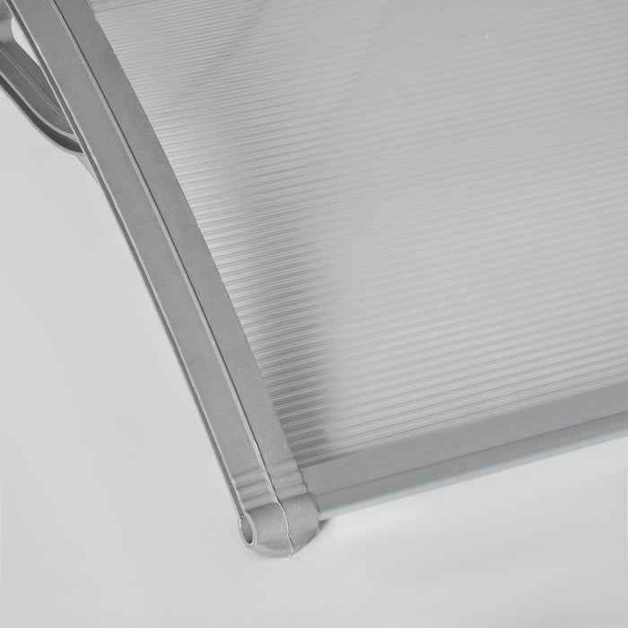 Outsunny Door Canopy, Clear, 100 x 80cm