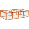Outdoor Wooden Rabbit Hutch Pawhut