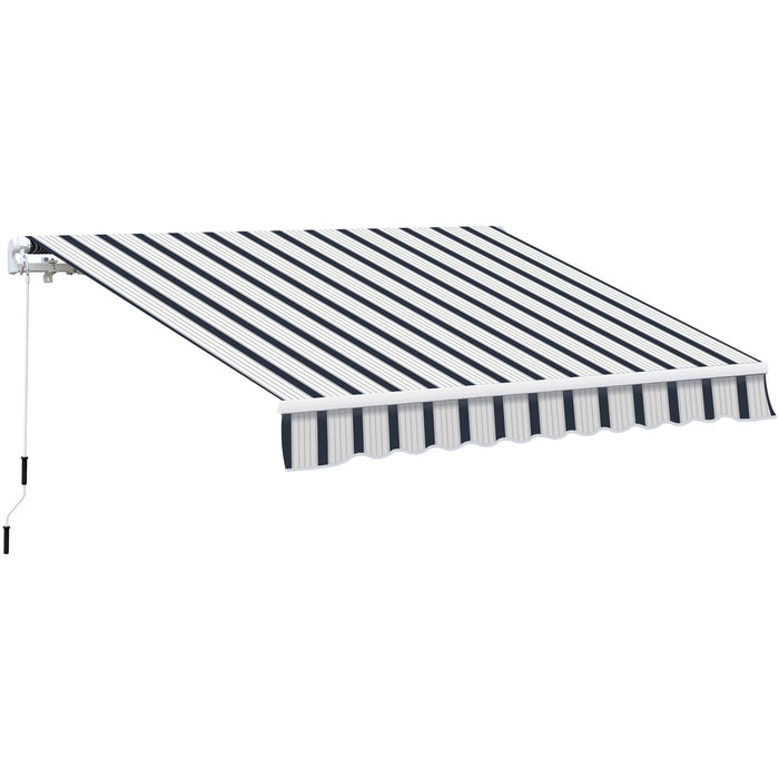 Manual Patio Awning - 4 x 3m Aluminium Retractable Sun Shade