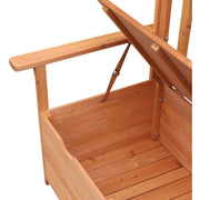 Outsunny Outdoor Garden Storage Bench Patio Box All Weather Deck Fir Wood Solid Seating Outsunny