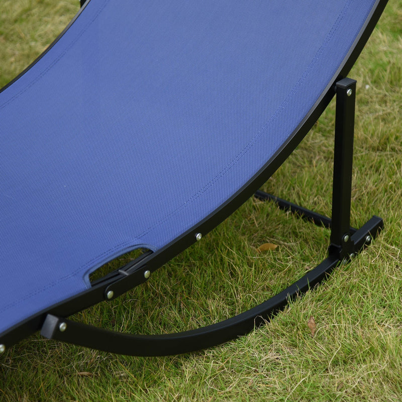 S Shaped Sun Lounger Set, Foldable, Set of 2