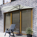 2.7m Half Parasol for Balcony - 5 Steel Ribs Outsunny