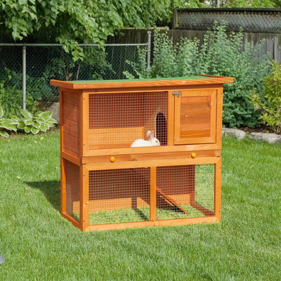 Double Decker Rabbit Hutch Pawhut