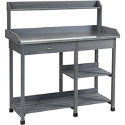 Outdoor Garden Potting Bench With Storage Outsunny
