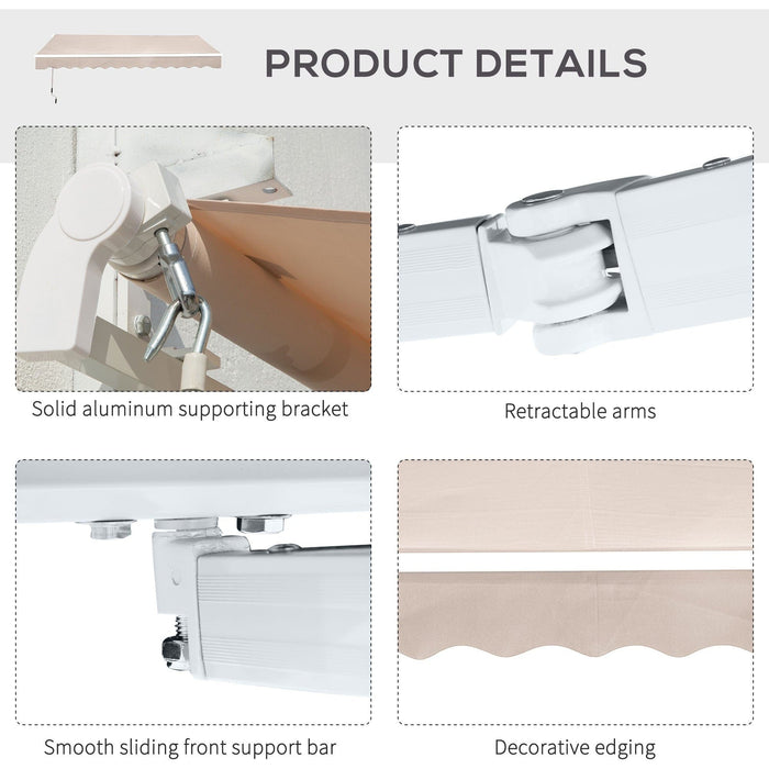 Retractable Awning For House, 3.5M x 2.5M