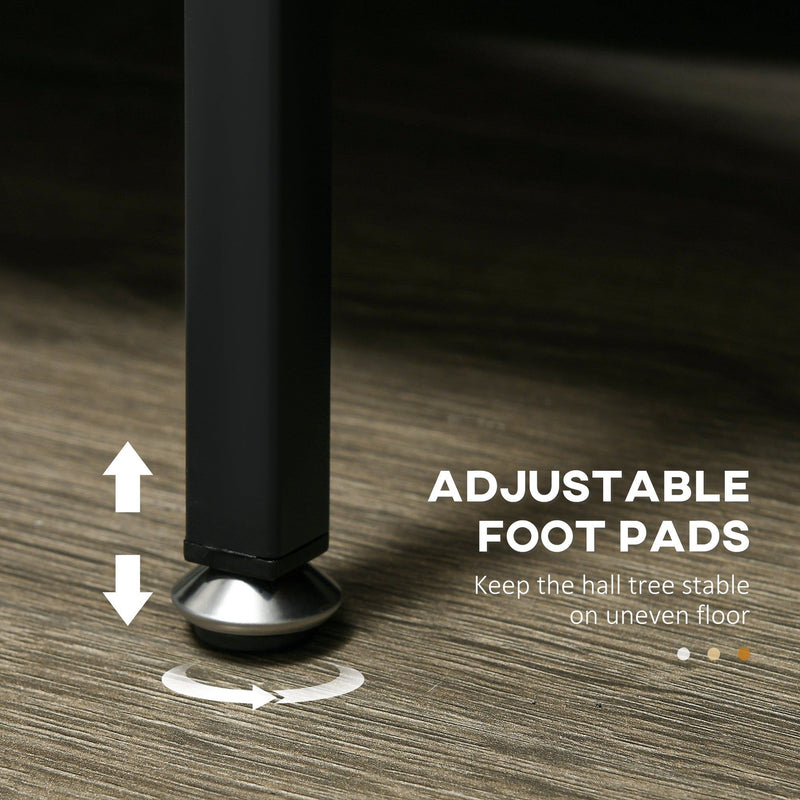 Industrial Entryway Coat Rack With Shoe Organiser