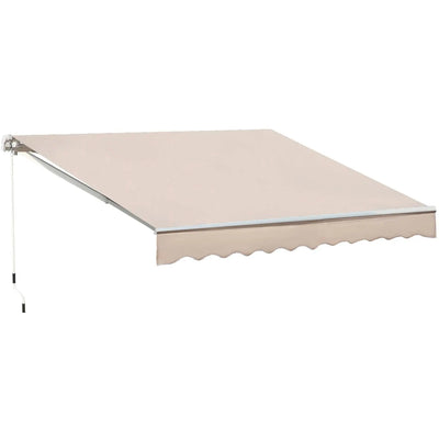 Manual Retractable Garden Patio Awning, 3m x 2.5m Outsunny
