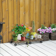 Plant Stand with Wheels (2 Pack) Outsunny