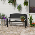 Metal Outdoor Bench Outsunny