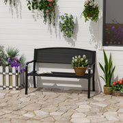 Metal Outdoor Bench Outsunny