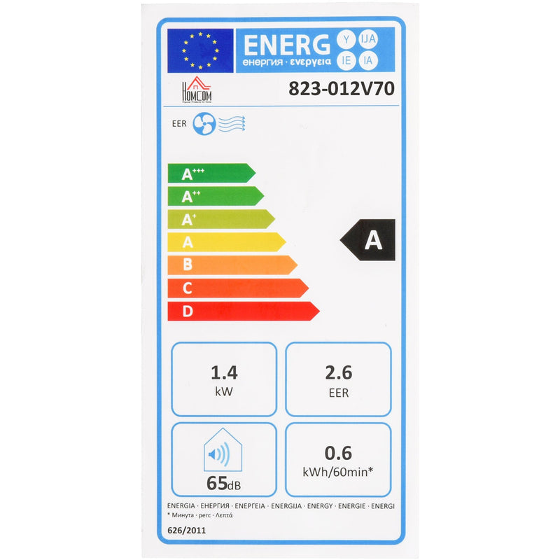 White 5000 BTU 4-in-1 Portable AC Homcom