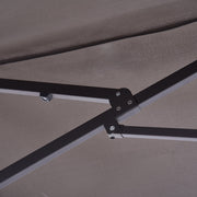 4.6m Double Sided Parasol, No Base, Beige Outsunny