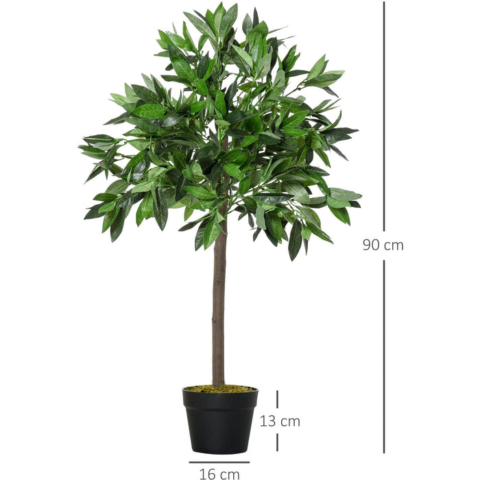 Set of 2 Topiary Bay Laurel Ball Trees, Indoor/Outdoor