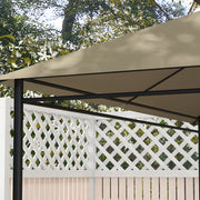 Outsunny 3 x 4m Gazebo Canopy Replacement Cover, Gazebo Roof Replacement (TOP COVER ONLY), Khaki Outsunny