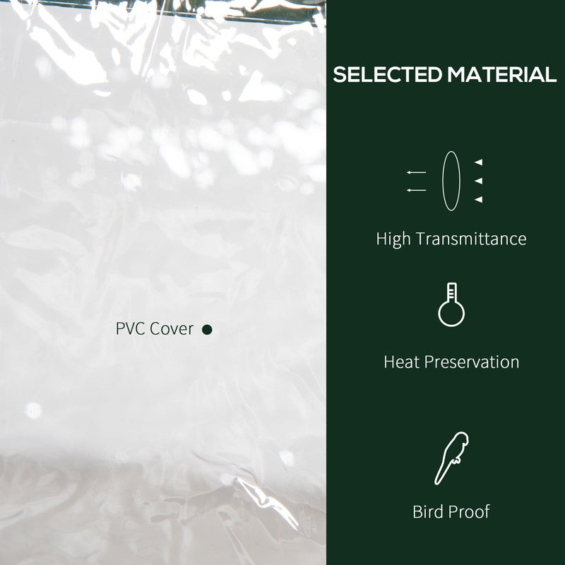 3 Tier Mini Portable Greenhouse, Roll Up Door, 69x49x125cm