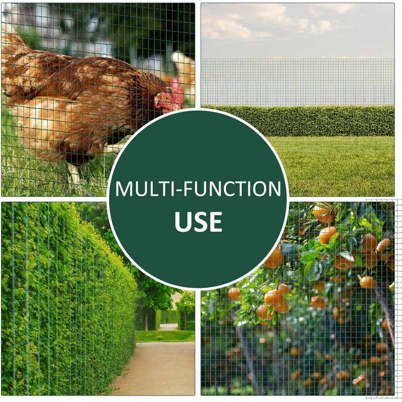 Dark Green PVC Coated Wire Mesh (30m)