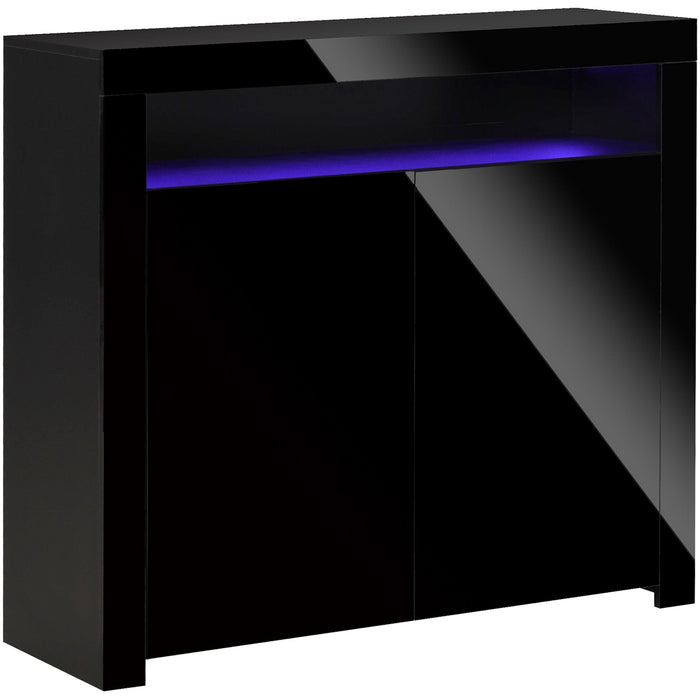 Black High Gloss Sideboard With LED Lights