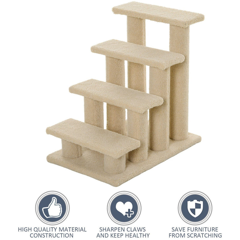 Pet Step Climing Frame - Light Brown