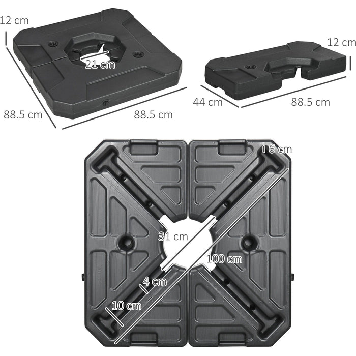 Fillable Weights for Cantilever Parasols