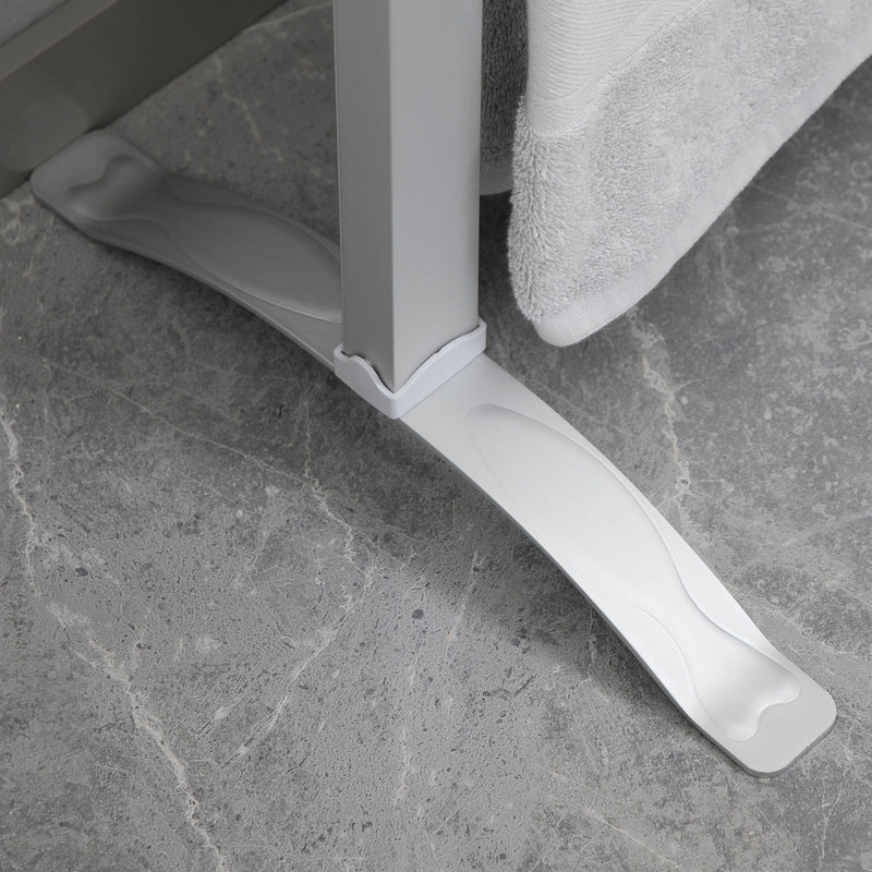 Electric Towel Warmer, 6-Bar, Plug-in, Silver