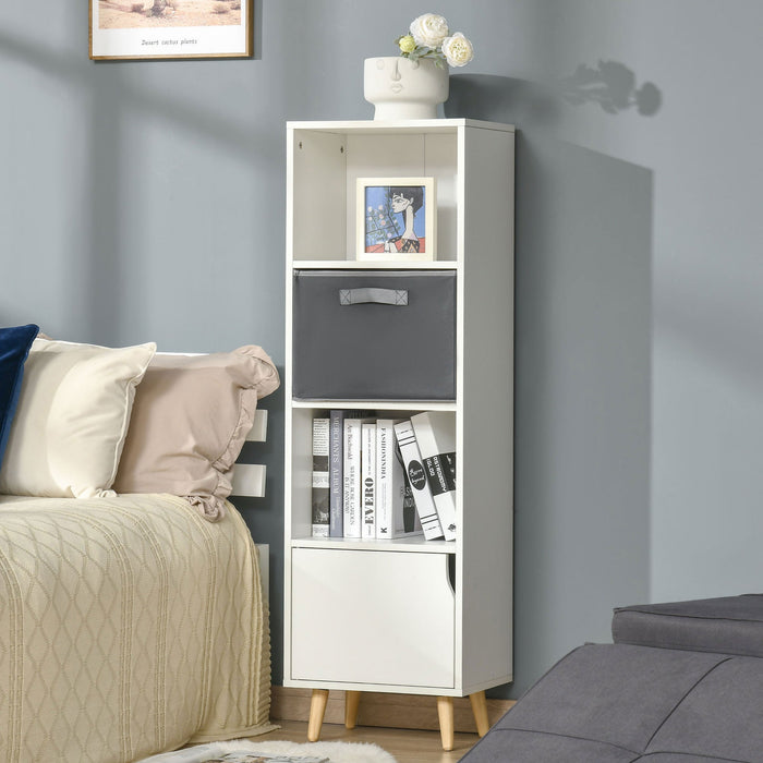 Bookcase With Storage Cabinet, 3 Shelves, W40 x D30 x H129cm