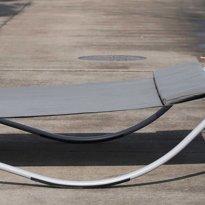 Outdoor Double Rocking Bed Hammock - Grey