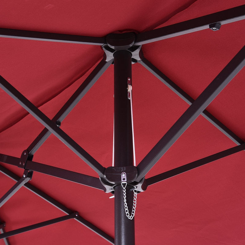 4.6m Large Garden Parasol, Double Sided, No Base